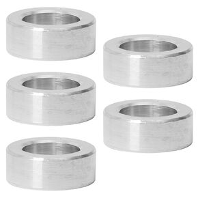 5Pcs M10 Aluminum Spacers, Metal Spacer Aluminum Round 10.2mm ID x 16mm OD x 6mm L Thickness Screw Standoff for M10 Screw Bolts Silver in Saudi Arabia