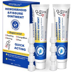 Hemorrhoid & Fissure Ointment with 4% Lidocaine & Phenylephrine HCI – 42.5g Comforting Care Cream for Internal & External Areas – Helps Soothe Irritation & Support Daily Comfort（1-Pcs in Saudi Arabia