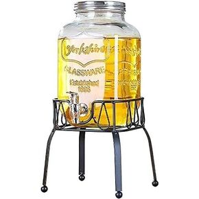 TIST Beer Drinks Dispenser Beer Dispenser, Beer Keg Glass Beverage Dispenser with Glass Lid, Glassware for Water, Juice, Beer, Liquor, Best Cold Drinks Home Bar Cask Ale Dispenser(8l) in Kuwait
