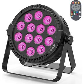 أضواء المسرح RGBW 4 في 1، مصابيح LED Par بقدرة 80 وات مع DMX512/جهاز التحكم عن بعد/التحكم في الصوت، مصابيح علوية للمناسبات، وحفلات الزفاف، والحفلات، والرقص، والمسرح - 4 عبوات in Kuwait