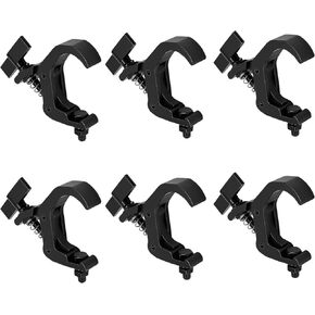 6 PCS Truss Clamp Stage Light Clamps, Professional 1.57-2.36 Inch Black Aluminum Alloy Truss Clamp for Moving Head Stage lighting Fixtures, Fit for 40-60mm OD Tube/Pipe,132lb Load Capacity in Kuwait