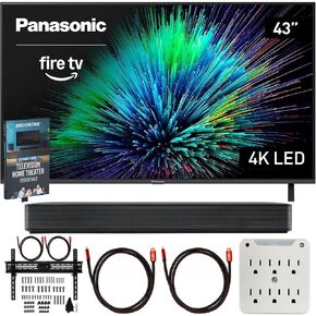 باناسونيك TV-65W70BP W70 سلسلة 65 بوصة LED 4K Ultra HD Smart Fire TV مع شريط صوت بلوتوث، حامل حائط للتلفزيون، محول زيادة 6 منافذ، أساسيات المسرح وكابل HDMI 2X in Kuwait