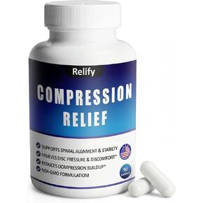Relify Compression Relief Magnesium Complex – Advanced Spinal & Nerve Support Supplement with Glycinate, Malate & Taurate – Supports Disc Hydration, Mobility & Daily Comfort – 90-Day Supply (1pc) in Saudi Arabia