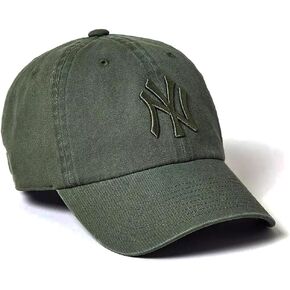 قبعة Mitchell & Ness NY New York Yankees Classic Dad Strapback، قبعة قابلة للتعديل باللون الزيتوني in Kuwait