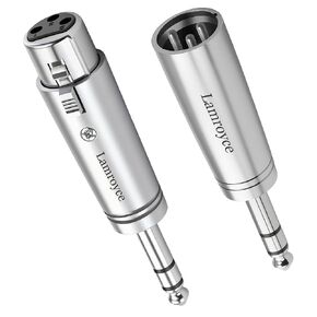 محول 1/4 بوصة (6.35 مم) إلى XLR، 1/4 بوصة 6.35 مم TRS ستيريو ذكر إلى 3 دبابيس XLR أنثى موصل محول صوت ميكروفون متوازن لمكبر الميكروفون، الخلاط، مكبر الصوت، مكبرات الصوت، واجهة الصوت in Kuwait