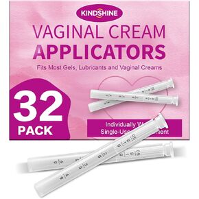32 Pack Disposable Vaginal Cream Applicators for Women, Suppository Applicators with Dosage Markings, Hygienic Individually Wrapped Threaded Applicators Fits Most Vaginal Creams, Gels & Lubricants in Saudi Arabia