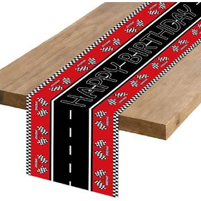 Happy Birthday Table Runner, Black Red Yellow Mouse Kitchen Dining Table Decoration for Home Party Decoration, 13x72 Inch in Kuwait