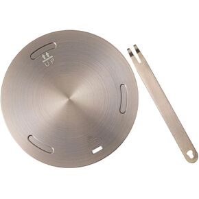 لوحة توزيع الحرارة الحثية من الفولاذ المقاوم للصدأ - محول نقل الحرارة مقاس 11 بوصة للمواقد الكهربائية والغازية ومقبض أساسي للمطبخ متوافق مع أسطح الطهي الحثية in Kuwait