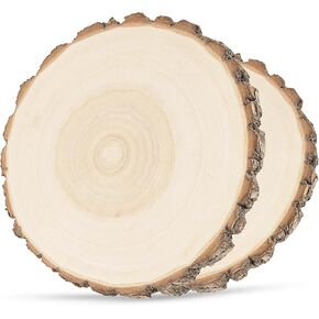 3 Pack 11 Inch Large Wood Slices for Centerpieces,Natural Unfinished Round Wood Ornaments for Crafts,Rustic Wooden Circles & Slabs for Wedding Centerpieces& Christmas Table Decor,DIY Painting Crafts in Kuwait