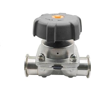 صمام الحجاب الحاجز سريع التركيب من الدرجة الصحية 316L من الفولاذ المقاوم للصدأ نوع ثلاثة مشبك، 12.7 مم، 19، 25 مم، 32 مم، 38 مم، 51 مم (51 مم) in Kuwait