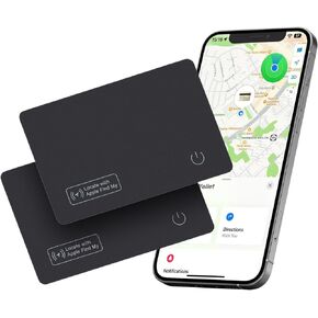 بطاقة تعقب المحفظة Reyke، مكتشف المحفظة القابلة لإعادة الشحن المتوافقة مع Apple Find My (iOS فقط) الباحث عن العناصر لبطاقات الأمتعة والهواتف المحمولة وجوازات السفر، مقاومة للماء IP68 in Kuwait
