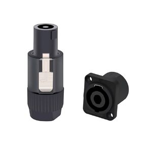 5 مجموعات/10 قطع NL4FC 4 دبوس مكبر صوت قابس ذكر + أنثى لوحة تركيب احترافية مكبر كهربائي قابس جاك موصلات سلكية (5xM 5xF-أصفر) in Kuwait