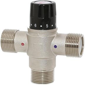 1PCS Brass 1" DN25 Solar Water Heater Thermostatic Valve Automatic Anti-scalding Thermostatic Water Mixing Valve in Kuwait