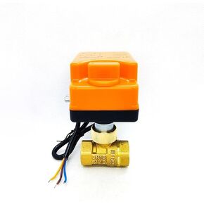 1PCS 1/2" Brass Ball Valve Three-Wire Two-Control Two-Way Actuator with Manual Switch 220V 24V 12V(AC220V) in Kuwait