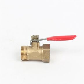 1PCS 1/8" 1/4'' 3/8'' 1/2'' Female/Male Threaded Ball Valve Brass Fitting Connector Copper Fitting Coupler Adapter Brass Ball Valve(3/8") in Kuwait