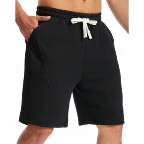 360GSM الرجال الوزن الثقيل القطن عرق السراويل الفضفاضة الصوف Sweatpants رجالي صالة SweatShorts تجريب مع جيوب in Kuwait