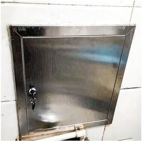 Lockable 304 Stainless Steel Access Panel Door - 4, 10, 15, 26, 30 in for Wall/Ceiling, Screwdriver Latch, Ideal for Drywall, Plumbing & Electrical (24.5x24.5cm/9.6x9.6) in Kuwait
