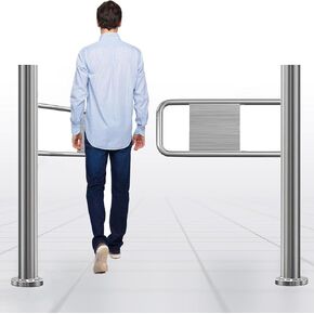 نظام التحكم التلقائي في الوصول إلى البوابة المتأرجحة للمدارس والمتاجر والمستشفيات - مدخل آمن في اتجاه واحد، باب فردي/مزدوج بنصف الخصر، حل أمان معزز (عرض 60 سم/23.6 بوصة) in Kuwait