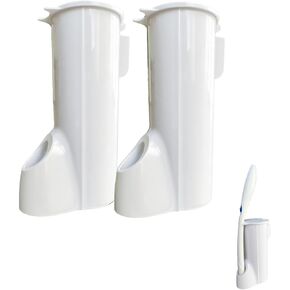2 Packs Toilet Wand Caddy Holder (Holder Only, No Wand), Disposable Brush Kit, Stand Toilet Cleaning Starter Kit, Wall Mounted Storage Caddy. in Saudi Arabia