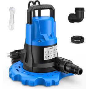 مضخة غطاء حمام السباحة الأوتوماتيكية 1 HP 5000 GPH - مضخة إزالة المياه الغاطسة مع سلك طاقة بطول 26 قدمًا وصمام فحص 3/4 بوصة لحمام السباحة وأحواض المياه الساخنة والأسطح وأسرّة المياه والمزيد (ترقية 2026) in Kuwait