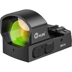 CVLIFE BearMight Auto-Brightness Red/Green Dot Sight for RMS RMSc, 3 MOA Dot Motion Awake Reflex Sight Optic Scope for Compact Pistol, 5000G Shockproof & Waterproof, Adapter for MOS/RMR/Picatinny in Kuwait