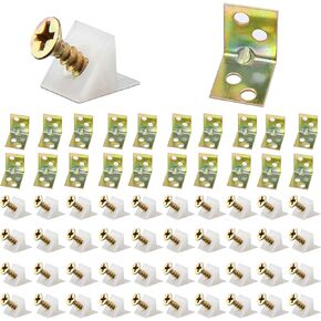 60 Packs Mending Wedges and Brackets Corner Brace,Right Angle Brackets Fixing Sagging Drawer Bottoms Furniture Chest,90Degree Drawer Plastic Angle Code Bracket Fastener with 80Screws in Saudi Arabia
