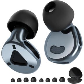 Ear Plugs for Sleeping Noise Cancelling, Ultralight Reusable Sleep Earplugs with 8 Ear Tips,Silicone Hearing Protection Ear Plugs for Concert and Travel,Focus,Soft Earplugs for Sleep(Pure Black) in Kuwait