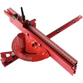 Table Saw Miter Gauge, Red Aluminum Angle Measuring Tool with Adjustable Protractor in Kuwait