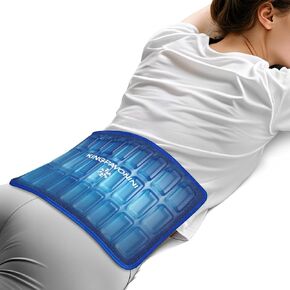 KingPavonini Soft Large Ice Packs for Injuries Reusable, Up to 50-Min Long-Lasting Gel Ice Pack with Dual-Layer Gel, Leakproof Cold Compress for Knee Shoulder Back Pain Relief & Swelling, 10.5"×14.5" in Kuwait