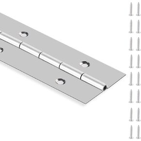 مفصلة بيانو مقاس 48 بوصة شديدة التحمل من الفولاذ المقاوم للصدأ مفصل بيانو مستمر للخزانة والباب وصناديق خشبية DIY، سمك ورقة 0.047 بوصة، عرض مفتوح 2 بوصة in Kuwait