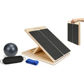 Slant Board for Calf Stretching, Slant Boards for Exercise, Wooden Incline Wedge Stretcher for Squats, Portable Rehab Stretching Board for Strength Training, Flexibility & Recovery in Saudi Arabia