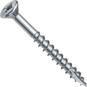 Centerline #8 × 2 بوصة رأس مسطح مربع X براغي خشبية ذات طرف مخدد ذاتي التخديد، زنك، 100 حزمة in Kuwait