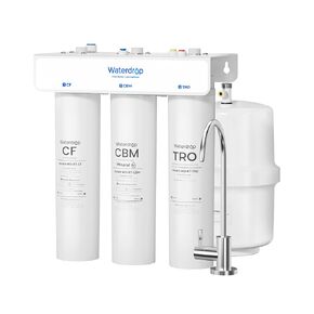 Waterdrop T3-T 220 GPD، نظام التناضح العكسي لإعادة التمعدن 7 مراحل، 2:1 نقي للتصريف، نظام تنقية مياه معتمد NSF/ANSI 372، فلتر مياه RO تحت الحوض مع خزان مياه، لا حاجة إلى طاقة in Kuwait