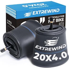 20x4.0 (100/114-406) (2-PCS) Heavy Duty Bike Tubes Premium Butyl Rubber with Schrader Valve 40mm Inner Tubes Compatible for 20 x 4.0 20x4 20x4.5 E-Bike/Electric/Mountain Fat Bike Tires Tubes(E-002) in Saudi Arabia