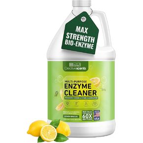 Creative Scents Multipurpose Enzyme Cleaner & Odor Remover | Super Concentrated for Floor, Carpet, Drain | Pet Urine Odor Eliminator | Enzyme Cleaner for Cat Urine & Dog Poop | 1 Gallon - Lemon Breeze in Kuwait