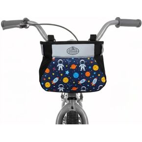 Kids Bike Basket with Cup Holder by Tote & Kari ∣ Waterproof & Durable Accessories ∣ Children's Front Handlebar Bag ∣ Rugged Zipper Pocket, Fits Girls, Boys, Kids & Adult Bicycles & Scooters. in Saudi Arabia