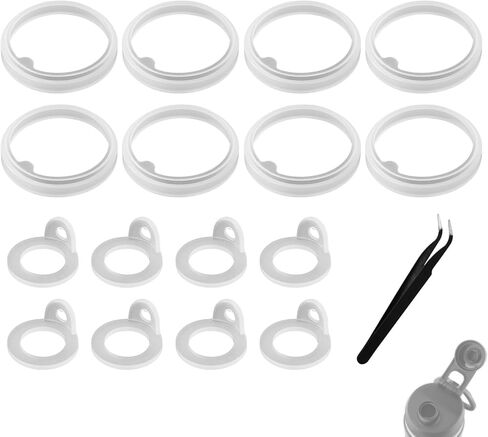 17pcs Gasket Replacement for Takeya Actives, Silicone Water Bottle Sealing Ring Leak-Proof Spout Lid O-Ring Gasket Replacement Seal Parts Compatible with Takeya Actives 18/22/24/32/40oz in Saudi Arabia