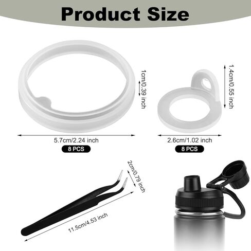 17pcs Gasket Replacement for Takeya Actives, Silicone Water Bottle Sealing Ring Leak-Proof Spout Lid O-Ring Gasket Replacement Seal Parts Compatible with Takeya Actives 18/22/24/32/40oz in Saudi Arabia