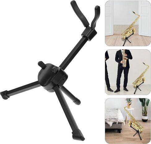 حامل ساكسفون ألتو قابل للطي من تودمومي مع حقيبة جلدية، رف عرض ساكسفون محمول، حامل ساكسفون قابل للطي للاستخدام في المنزل والمسرح in Kuwait