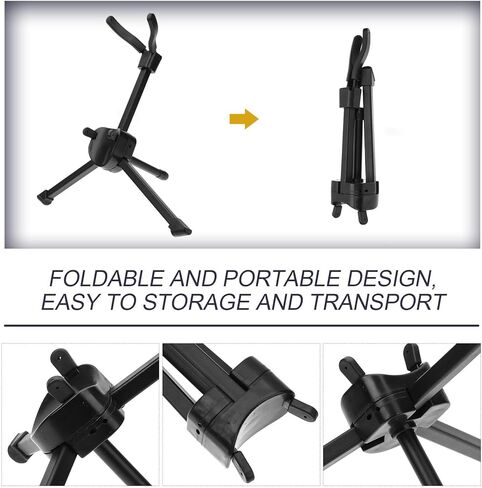 حامل ساكسفون ألتو قابل للطي من تودمومي مع حقيبة جلدية، رف عرض ساكسفون محمول، حامل ساكسفون قابل للطي للاستخدام في المنزل والمسرح in Kuwait