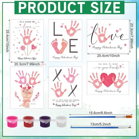 36 Sets Hello Winter Handprint Art Craft Included Snowman Snowflake Gloves Reindeer DIY Hand Print Paper Crafts with Paint, Let It Snow Handprint Keepsake for Winter Xmas Fun Activity in Saudi Arabia