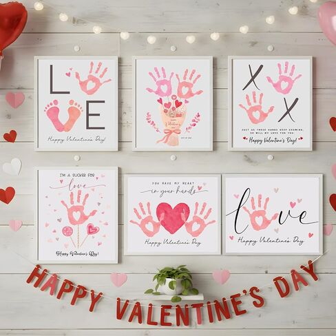 36 Sets Hello Winter Handprint Art Craft Included Snowman Snowflake Gloves Reindeer DIY Hand Print Paper Crafts with Paint, Let It Snow Handprint Keepsake for Winter Xmas Fun Activity in Saudi Arabia