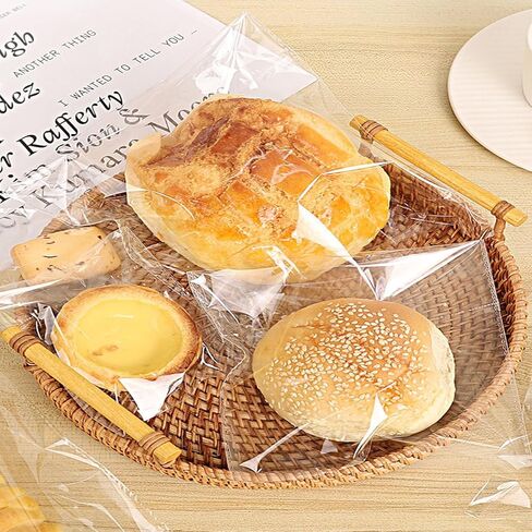 100 قطعة من أكياس السيلوفان الشفافة ذاتية الغلق - مثالية للبسكويت والهدايا والهدايا والحلوى | عبوة بلاستيكية سهلة الإغلاق in Kuwait