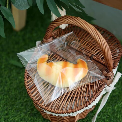 100 قطعة من أكياس السيلوفان الشفافة ذاتية الغلق - مثالية للبسكويت والهدايا والهدايا والحلوى | عبوة بلاستيكية سهلة الإغلاق in Kuwait