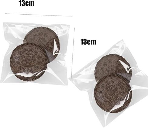 100 قطعة من أكياس السيلوفان الشفافة ذاتية الغلق - مثالية للبسكويت والهدايا والهدايا والحلوى | عبوة بلاستيكية سهلة الإغلاق in Kuwait