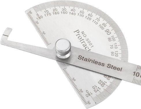 Stainless Steel Angle Protractor, Angle Finder Ruler, Adjustable Angle-Protractor, 0-180 Degrees, Woodworking Ruler, Angle-Measuring Tool (10 cm/ 3.94 Inch) in Saudi Arabia