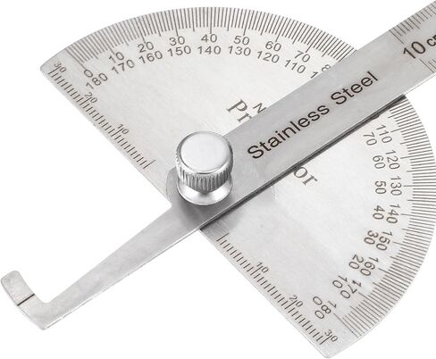 Stainless Steel Angle Protractor, Angle Finder Ruler, Adjustable Angle-Protractor, 0-180 Degrees, Woodworking Ruler, Angle-Measuring Tool (10 cm/ 3.94 Inch) in Saudi Arabia