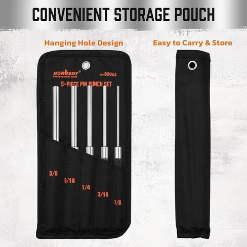 مجموعة خرامة دبوس دوارة مكونة من 5 قطع من HORUSDY، مجموعة أدوات ثقب دبوس من الفولاذ الكربوني 8 بوصة (1/8 بوصة إلى 3/8 بوصة) مع حقيبة تخزين لإصلاح الأسلحة والساعات والمجوهرات in Kuwait