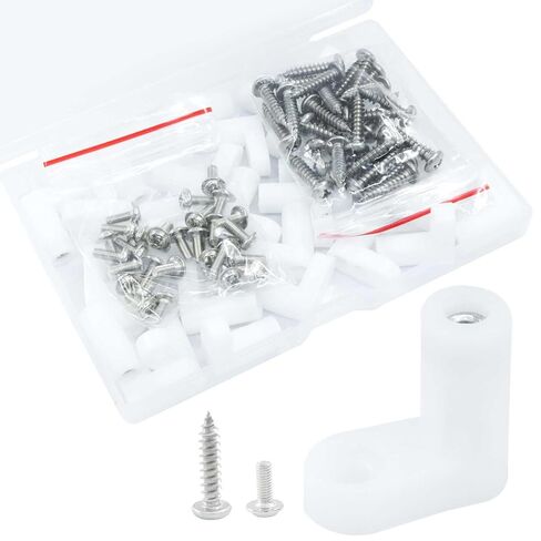 Hordion 30PCS Circuit Board Plastic Standoffs, PCB Board Mounting Feet with Screws L Shape Motherboard Standoffs for Arcade Gaming Board Console Motherboard in Saudi Arabia