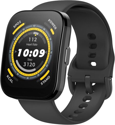 Amazfit Bip 5 Core Smart Watch for Men Women 46mm, 11-Day Battery, Fitness Activity Tracker with 120+ Sports Modes, Heart Rate & Sleep Monitor, for Android Phone & iPhone, Water Resistant, Black in Kuwait